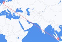 Flyreiser fra Bandar Lampung, Indonesia til Düsseldorf, Tyskland