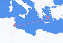 Loty z Dżerba, Tunezja z Santorini, Grecja