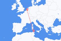 Flyg från Tunis, Tunisien till Brysselregionen, Belgien