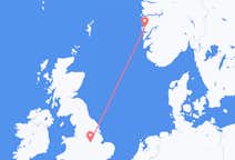 Flyreiser fra Nottingham, England, til Bergen, England