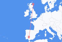 Flyreiser fra Sevilla, Spania til Aberdeen, Skottland