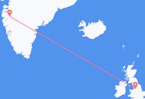 Flyrejser fra Manchester, England til Kangerlussuaq, Grønland