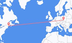 Flyreiser fra Rockland, USA til Katowice, Polen