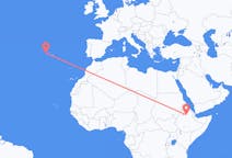 Flyrejser fra Lalibela, Etiopien til Horta, Portugal
