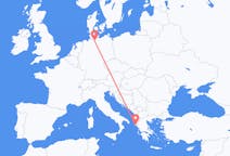 出发地 希腊克基拉市目的地 德国汉堡的航班