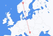 Flyrejser fra Tuzla, Bosnien-Hercegovina til Røros, Norge