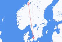 Flights from Trondheim to Copenhagen