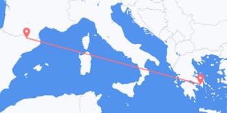 그리스에서 안도라까지 운항하는 항공편