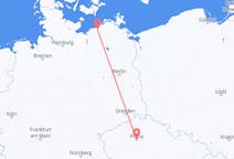 Vluchten van Praag, Tsjechië naar Rostock, Duitsland