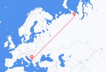 Flights from Vorkuta, Russia to Podgorica, Montenegro