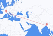 出发地 孟加拉国从 吉大港目的地 法国格勒诺布尔的航班
