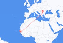 Loty z Ziguinchor, Senegal do Sofii, Bułgaria