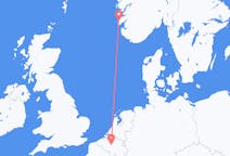 Flyreiser fra Haugesund, Norge til Brussel, Belgia