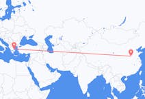 Flyg från Zhengzhou, Kina till Skiáthos, Grekland