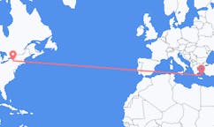 Flyreiser fra Ithaca, USA til Santorini, Hellas