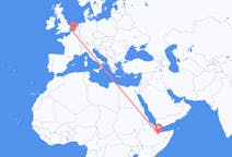 Flyg från Hargeisa, Somalia till Lille, Frankrike