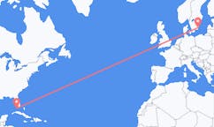 来自美国出发地 基韋斯特目的地 瑞典卡尔马的航班