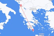 出发地 希腊出发地 基西拉岛目的地 阿尔巴尼亚地拉那的航班