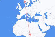 Flights from Bangui to Kristiansand