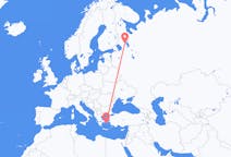 Flights from Petrozavodsk, Russia to Mykonos, Greece