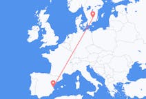 Flyg från Växjö, Sverige till Valencia, Spanien