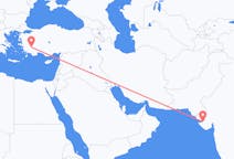 出发地 印度贾姆讷格尔目的地 土耳其代尼茲利的航班