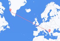 来自北马其顿出发地 斯科普里目的地 格陵兰努克的航班