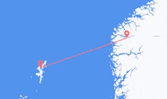 Vols depuis la ville de Sandane vers la ville de Îles Shetland
