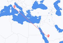 Flyreiser fra Bisha, Saudi-Arabia til Roma, Italia