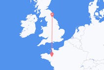 Flyg från Rennes till Durham, England