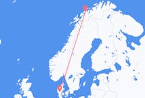 出发地 挪威从 特罗姆瑟目的地 丹麦比隆的航班