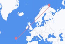 Vols depuis la ville de Terceira vers la ville de Kirkenes