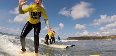 Lección de surf de prueba en Bude