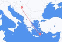 Fly fra Tuzla til Kasos