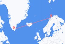 Flyg från Tromsø, Norge till Narsarsuaq, Grönland