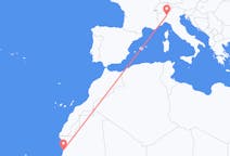 Loty z Nawakszut, Mauretania do Mediolan, Włochy