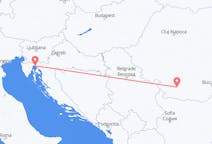 Vluchten van Rijeka, Kroatië naar Craiova, Roemenië