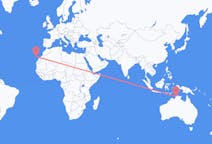 Flyrejser fra Darwin, Australien til Tenerife, Spanien