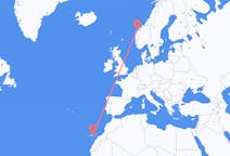 Flyreiser fra Ålesund, Norge til Las Palmas, Spania