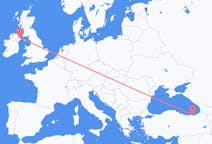 Flights from Trabzon in Turkey to Belfast in Northern Ireland