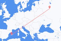 ロシアのから モスクワ、スペインのへ Palma de Mallorcaフライト
