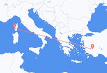 Loty z Denizli, Turcja do Ajaccio, Francja