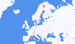 Voos de Pajala, Suécia para Maó, Espanha
