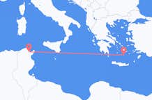 Flights from Tunis to Santorini
