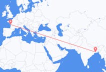出发地 印度加尔各答目的地 法国拉罗歇尔的航班
