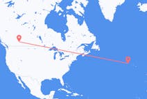 Flyg från Calgary, Kanada till Flores, Portugal