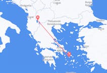 来自北马其顿奥赫里德目的地 希腊Ano Syros的航班