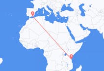 Flyreiser fra Zanzibar, til Almeria