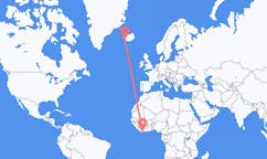 Flyrejser fra San-Pédro, Elfenbenskysten, Elfenbenskysten til Reykjavik, Island