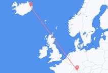 아이슬란드 에질스타디르에서 출발해 스위스 탈에게(으)로 가는 항공편